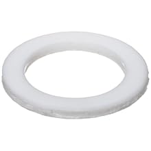 PTFE Flat Washer, USA Made, 1/2" Screw Size, 3/4" OD, 0.505" ID, 0.062" Thick (Pack of 10)