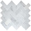 CARRARA HERRINGBONE 1X2" MOSAIC MARBLE TILE
