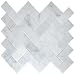 CARRARA HERRINGBONE 1X2" MOSAIC MARBLE TILE