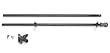 Valley Forge All-American Series Powder-Coated Stainless Steel Pole with 2-Position Silver HDPE Bracket, Black, 2-Piece