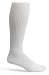 Truform 15-25 Over the Calf Athletic Sock, White, Large (Pack of 2)