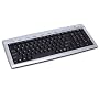 SolidTek KB-2070MSU (ACK-2070UM) - USB, Slim Design Multimedia Keyboard, Wired (Silver/Black)