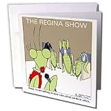 Rich Diesslins Funny General Cartoons - Daytime Talk Shows for Insects - Preying Mantis - Greeting Cards-12 Greeting Cards with envelopes