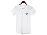 EMPORIO ARMANI エンポリオ アルマーニ アンダーウェア 110886 CC540 10 WHITE ホワイト/ブラック Vネック Tシャツ S [平行輸入品]