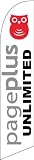 Page Plus Unlimited 12-foot SUPER Swooper Feather Flag With Heavy-Duty 15-foot Pole and Ground Spike