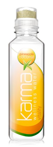 Karma Wellness Water Vitality Healthy Hydration, Pineapple Coconut, 18 Ounce (Pack of 12)