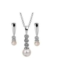XiangGang ShaoGi 18k White Gold, Round Diamond Ball Fashion Sets, White - 18 inch