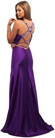 Blush 9626 Long Prom Dress, Violet, 8