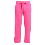 Solid Fuschia Pink Fleece Boyfriend Pants Unisex Sizes Slight Flare