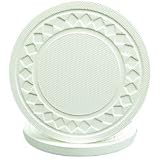 50 White Super Diamond 8.5 Gram Clay Composite Poker Chips