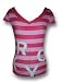 Roxy Pink Stripe T- Shirt - Size Small