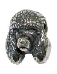Sterling Silver Poodle Dog Zable Bead Charm BZ2159