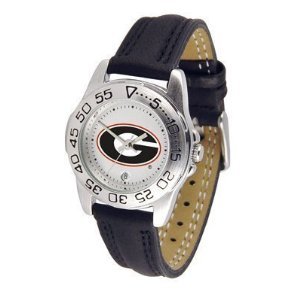 Sun Time Men Georgia Bulldogs Watch with Leather band