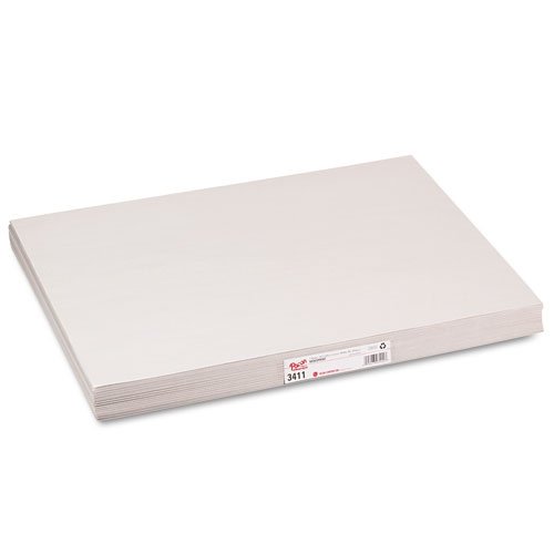 White Newsprint, Unlined, 18 x 24, White, 500 Sheets