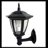 2-Pk Solar Hexagon Light w/ Wall Mount Finish: Black
