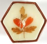 Auroshikha Flower Candles - Citronella - Hexagon Terra Cotta (3 In x 1 In)