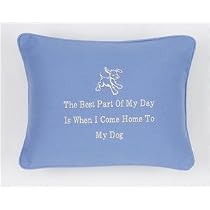 Embroided Pillows for Dog Lovers - The Best Part Of My Day Is When I Come Home To My Dog
