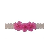 Organza Square Petal Flowers on Dainty Lace Headband