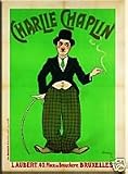 PLAQUE 20X15cm AFFICHE CHARLIE CHAPLIN BRUXELLES