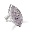 Marquise Rutillated Quartz Ring with Matte Finish Band