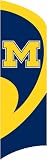 Michigan Wolverines - Tall Team Flag w/pole. 8 1/2 ft x 2 1/2 ft Flag w/11.5ft Pole