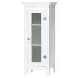 Wood White Finish Home Decor Bathroom Storage Cabinet