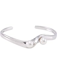 Freshwater Cultured Pearl Cuff Bracelet in Sterling Silver