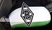 Bundesliga Fahne Borussia M�nchengladbach
Die Au�enspiegelflagge sind ein elastisches Textilprodukt 
um die Auto-Au�enspiegel zu individualisieren. Die Innenseite des Au�enspiegels bleibt frei, so dass 
das Sichtfeld uneingeschr�nkt ist. Die k�nnen beliebig oft angebracht und r�ckstandslos wieder 
entfernt werden. Sie sind dank integrierter Nanostrukturen schmutzabweisend und bei 30 � bis zu 30 - 
mal ohne Farb - und Qualit�tsverlust waschbar. Die passen sich dank ihrer elastischen Struktur jeder 
Spiegelform faltenfrei an und sind f�r PKW�s in zwei Standartgr��en erh�ltlich:
Geeignet f�r �ber 92 
% aller g�ngigen PKW,
Bei diesen Modellen z. B. Fiat 500, VW Golf, Opel Signum, BMW 7er.Sondergr��e 
f�r extra gro�e SUV - u. Kleintransporterspiegel,
z. B. BMW X5, VW T5, Mercedes Vito.
-Einfach �ber 
die Spiegel ziehen und los
-Passt auf alle g�ngigen PKW Spiegel
-Perfekter, faltenfreier Sitz bis 
250 km/h
-Stra�enzulassung durch die DEKRA
Bitte beachten Sie folgende Hinweise f�r die Nutzung der 
gem�� DEKRA Gutachten:
1. Das uneingeschr�nkte Sichtfeld der Spiegelfl�che.
2. Die Gew�hrleistung 
der Spiegelverstellm�glichkeit.
3. Das Freibleiben der Fahrtrichtungsanzeiger.
4. Einen Au�enspiegel 
mit verj�ngtem Haltearm.
Auslieferung: 2 St�ck Au�enspiegelfahne f�r die Spiegel am Fahrzeug