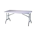 Lifetime 28100 Rectangular Folding Table, White Granite (5-Foot)