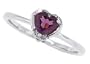 0.53Ct Heart Shaped Rodolite and Diamond Ring in 10Kt White Gold-6