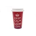 Keep Calm Carry On Double Walled Ceramic Travel Mug