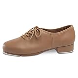 Danshuz Womens Size 7.5 Tan Leather Upper Lace Up Dance Tap Shoe