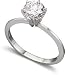 Jewelry : 1 ct Cubic Zirconia Solitaire Ring 14K White Gold