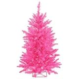 3′ x 29″ Hot Pink Christmas Tree w/ 70 Pink Mini Lights 232T