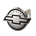 Genuine Chevrolet Bowtie Style Brushed Aluminum Hitch Plug