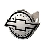 Genuine Chevrolet Bowtie Style Brushed Aluminum Hitch Plug