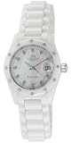 Oniss Women's Swiss Sapphire Ceramic Diamond Watch ON601-L White