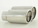 Produkt-Bild: Auspuffendrohr Auspuffblende Edelstahl universal links, oval 140x89 mm