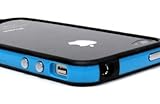 Blue and Black Premium Bumper Case for Apple iPhone 4 - AT&T
