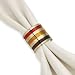 Kemp & Beatley Gold Enamel Stripe Napkin Rings - Set of 4