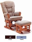 Glider - Cherry Finish/Blue Mint Fabric