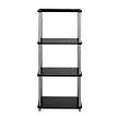 No Tools Assembly 4-Tier Bookshelf - Black
