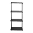 No Tools Assembly 4-Tier Bookshelf - Black