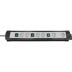 Brennenstuhl Premium-Line 6-fach Steckdosenleiste, 2-fach schaltbar