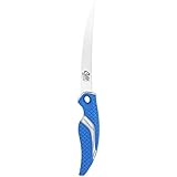 Cuda 6-Inch Titanium Bonded Curved Boning Knife, Blue