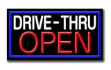 Drive-Thru Open Neon Sign 20 x 37