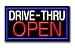 Drive-Thru Open Neon Sign 20 x 37