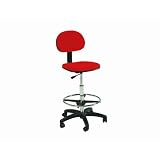 Martin Stiletto Drafting Height Chair Seating in Red