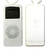 Apple iPod Nano Silicon Skin/ Case w/ Neck Strap + Screen Protector ( White )