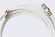 10m white Satellite cable extension kit, Single 10m cable extension for relocation of Satellite receiver Sky, Freesat, cable etc. F-coupler and 10 metres of digital satellite coax cable